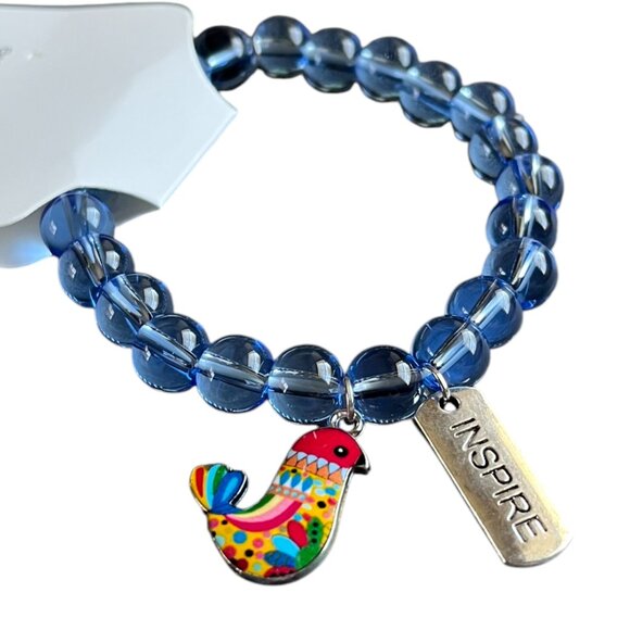 Charmze Stackable Stretch Beaded Bracelets Bird Inspire NEW - Picture 1 of 5